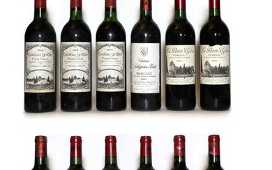 A collection of red Bordeaux wines