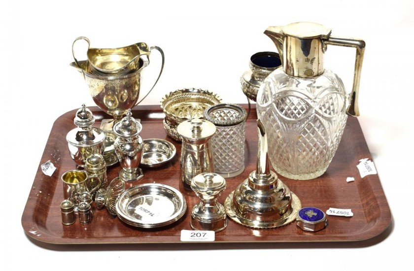 A collection of silver and silver-plate, including: a George III...