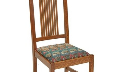 A contemporary Stickley oak chair