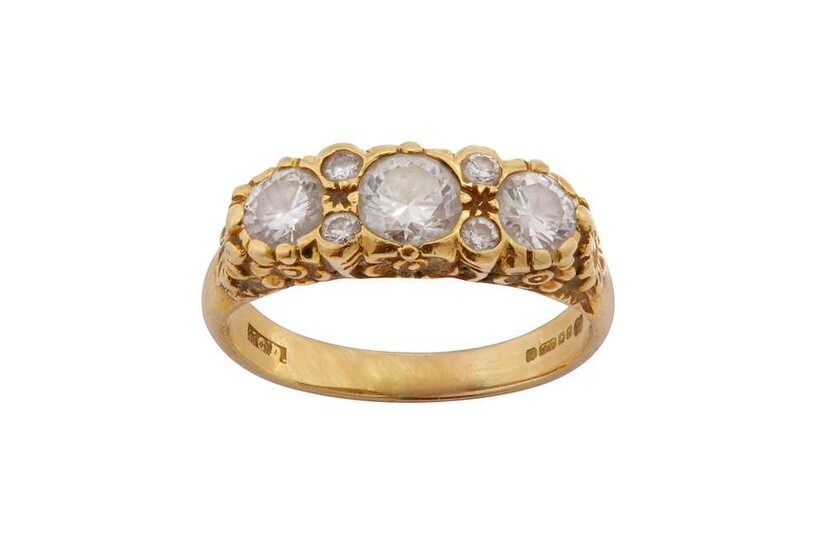 A diamond seven-stone ring