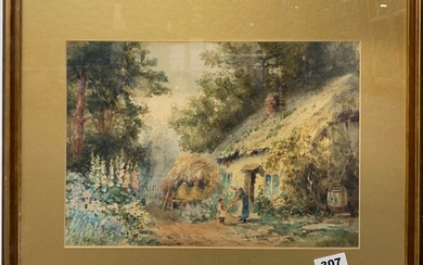 A gilt framed Victorian watercolour signed W. Harford, frame size 51 x 41cm.