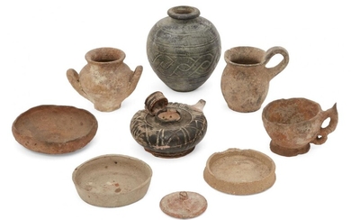 A group of ancient pottery vessels, 1st Millennium BC. and...
