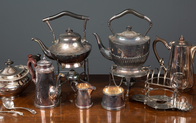 A group of silver plated wares