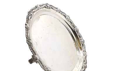 A large George III silver salver