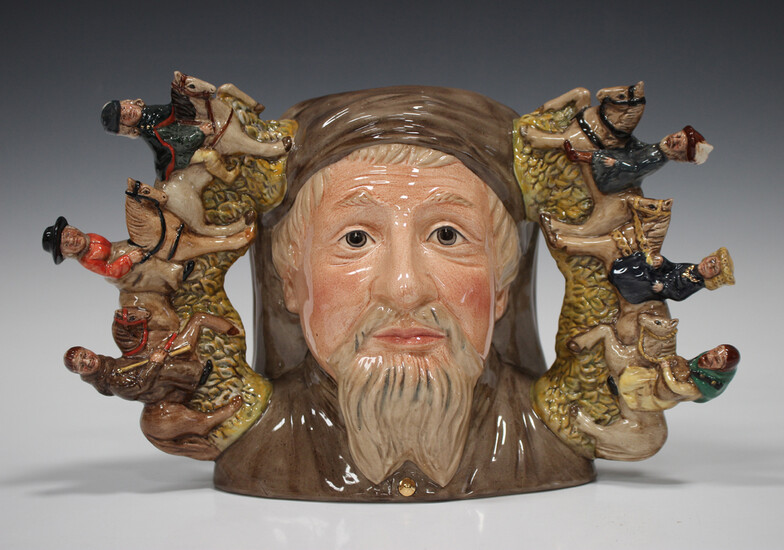 A large Royal Doulton limited edition two-handled character jug Geoffrey Chaucer, D7029, No. 368 of
