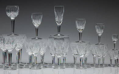 A large Waterford crystal drinks suite Comprising: 8 red wine...
