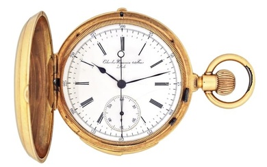 A late 19th century Swiss gold minute repeating chronograph by Charles Huguenin & Son