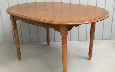 A reproduction, Ercol-style, dining table. Dimensions(cm) H7...