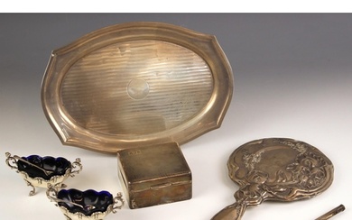 A selection of silver pieces, including a George V silver dr...