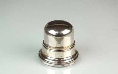 A silver ring box