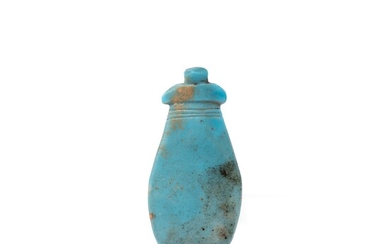 AMULETTE PENDENTIF WADJ Verre H. 60 mm Egypte, période ptolémaïque, 332-30 av. J.-C. Parallèle PETRIE,...