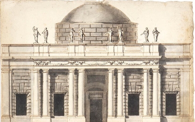 ANONYMOUS, LATE 18th CENTURY Architectural study for a neo-palladian building...