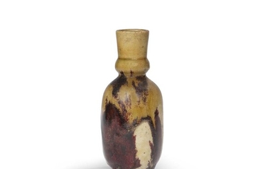 ARMAND ROUSSEAU (XIXE -XXE) & SOCIÉTÉ DES GRÈS DE BRETEUIL Vase balustre en grès, circa 1895, à décor émaillé de coulures sang de bo...