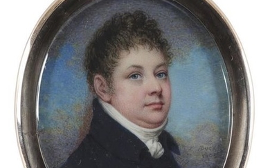 λAdam Buck (Irish 1759-1833) Portrait miniature of a...