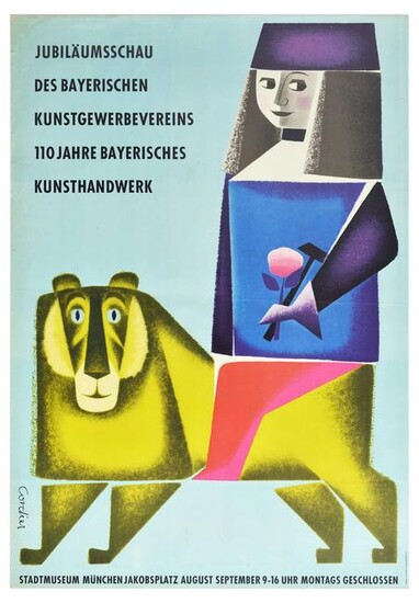Advertising Poster Bavarian Art Crafts Exhibition