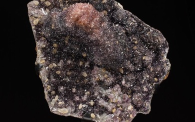 Amazing Amethyst with Quartz Druzy on base - 440×3350×220 mm - 9300 g
