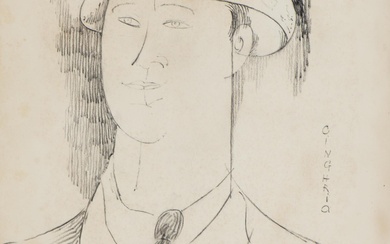 Amedeo MODIGLIANI (1884-1920) "Portrait de Cinghria" (sic)