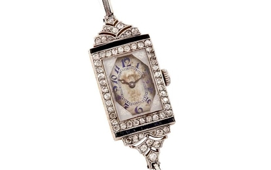 An Art Deco diamond cocktail watch, circa 1930