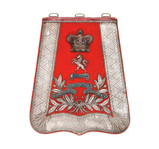 An Officer's Full Dress Sabretache To The West Kent Yeomanry Cavalry, Circa 1870-1901