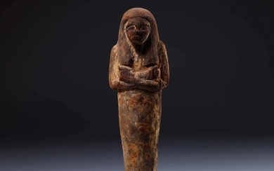 Ancient Egyptian Wood Shabti - 20 cm