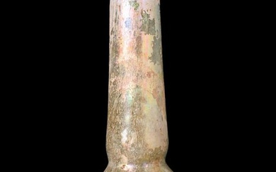 Ancient Roman Glass Bottle - Exemplar of Ancient Glassmaking Excellence!