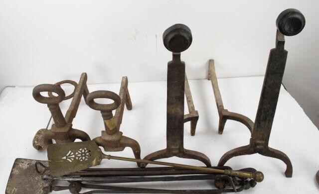 Andirons, Other Iron and Brass Fireplace Tools
