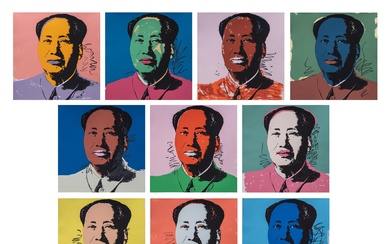 Andy Warhol (1928-1987), Mao Zhe Dong, Suite of 10 colour screenprints, 1970