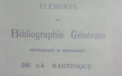 [Antilles]. Gazin, J. Éléments de Bibliographie Générale methodique & historique...