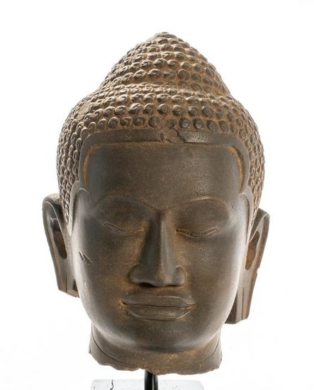 Antique 18th Century Thai Dvaravati Style Buddha Head