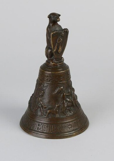 Antique Neo Gothic bronze bell. Annotation 1563
