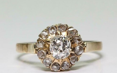 Antique Victorian 18K Gold Diamond Ring