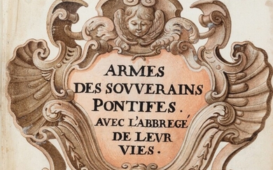 Armes des souverains pontifes et souverains d'Europe. In-8. Bel armorial manuscrit., Anonyme