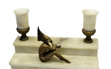 Art Deco Gerdago Pixie Girl Harlequin Figurine Table