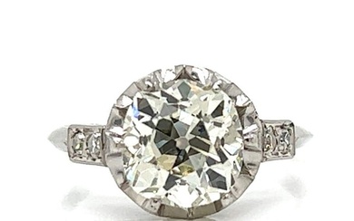 Art Deco Platinum 2.78 Ct. Diamond Ring