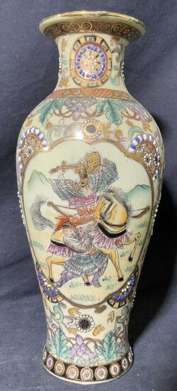 Asian Style Ceramic Warrior Vase