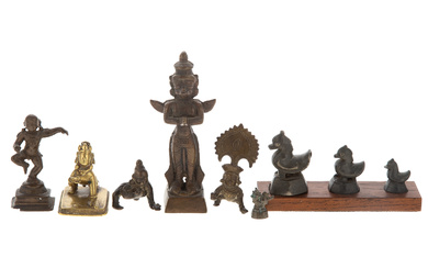 Assorted Indian & Chinese Miniature Bronzes