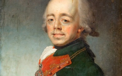 Attribué à Johann Baptist I VON LAMPI (1751-1830) Portrait de Paul 1er, Tsar de Russie...