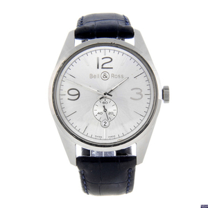 BELL & ROSS - a gentleman's stainless steel Vintage wrist watch.