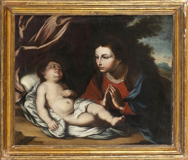 BOLOGNESE SCHOOL, 17th CENTURY Vergin Mary and Child Oil...