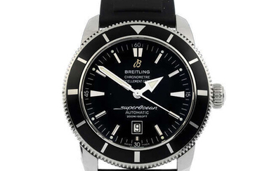 BREITLING - a limited edition stainless steel SuperOcean Heritage "Humint Unit" wrist watch, 46mm.