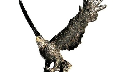 BRONZE EAGLE WITH FISH