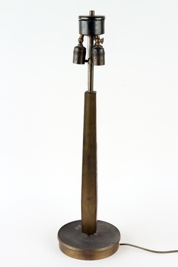 BRONZE MODERNIST STYLE TABLE LAMP