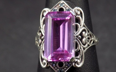 Beautiful approx. 10 cwt. pink sapphire and aquamarine