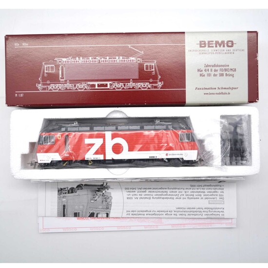 Bemo HOe model railway locomotive ref 1262 471 zb HGe 4/4 101 961 'Horw'