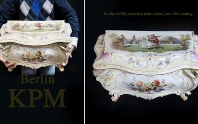 Berlin (KPM) Porcelain Table Casket, Late 19th century