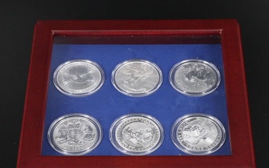 "Best Coins of 2020" Set of Six 2016 .999 Silver Coins From Around the World