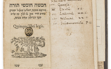 Bible, Hebrew.- Quinque libri legis, bound in 5 vol., [Paris], [Robert Estienne], 1544-1546; and 5 others (10)