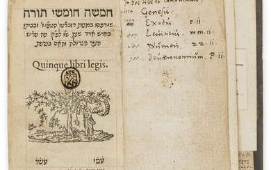 Bible, Hebrew.- Quinque libri legis, bound in 5 vol.