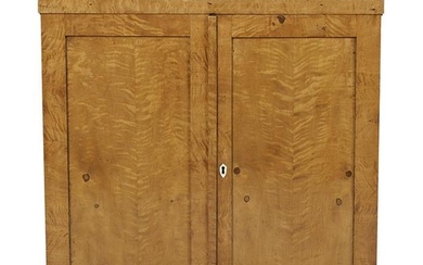 Biedermeier Figured Birch Cabinet