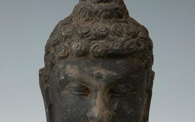 Buddha. India or Gandhara, probably 19th century. Carved stone.
